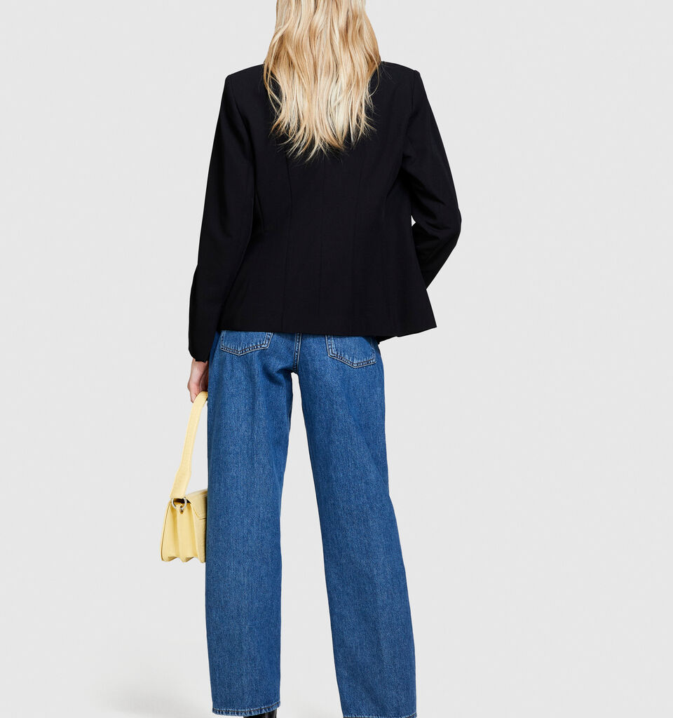 Loose fit jeans - women's relaxed fit jeans - Dark Blue | Sisley image number 3